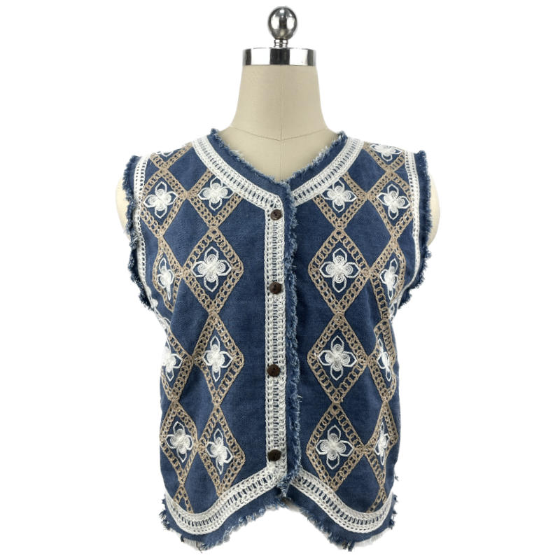 2021152_Denim Vest Crochet